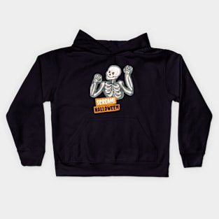 Scream Halloween Skeleton Kids Hoodie